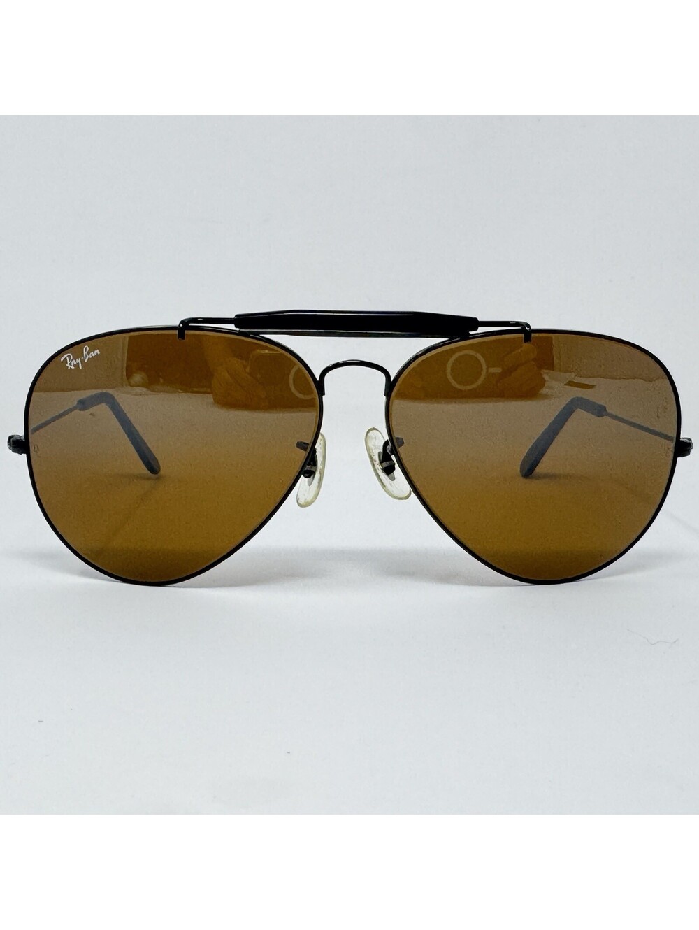 Vintage B&L Ray-Ban Outdoorsman Black Aviator Sunglasses USA ~60-18